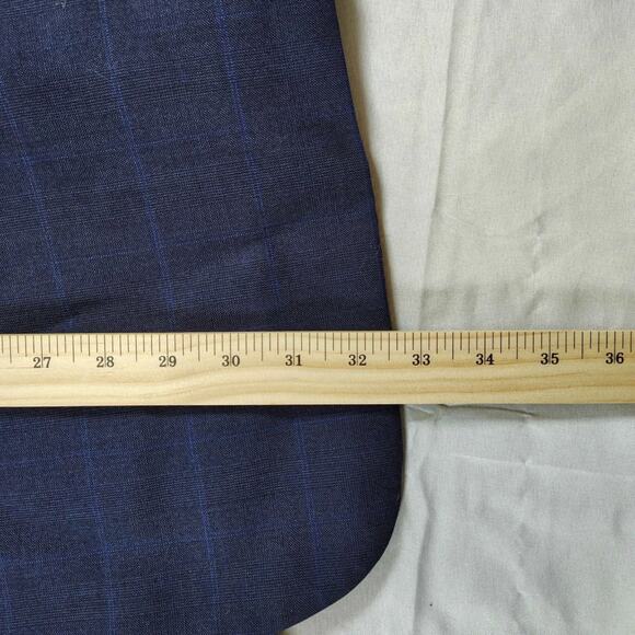 Lauren Ralph Lauren Men's Dark Navy / Blue Checkered Suit Jacket - Size: 48L - Picture 8 of 10